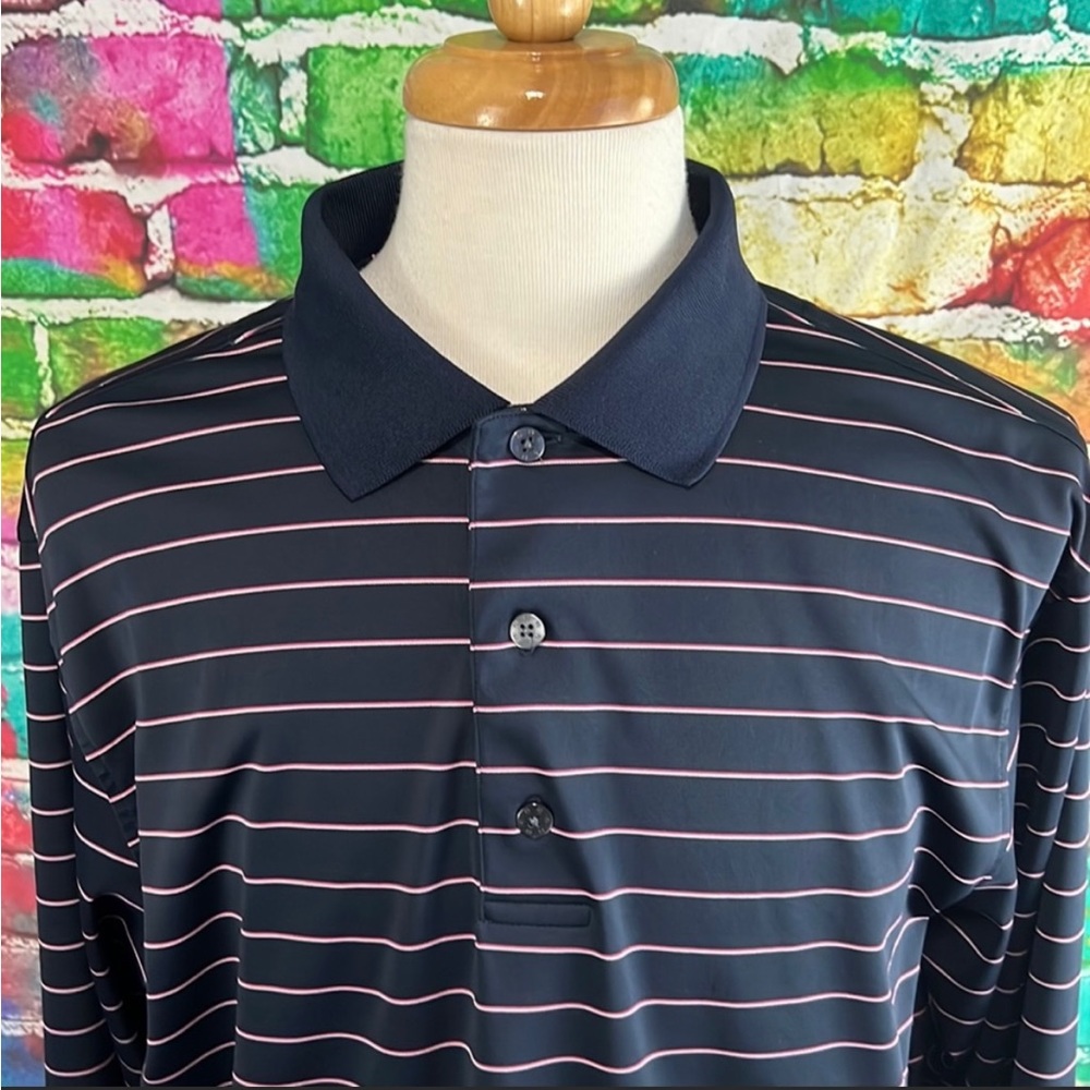 Footjoy Long Sleeve Polo Shirt Size L Blue